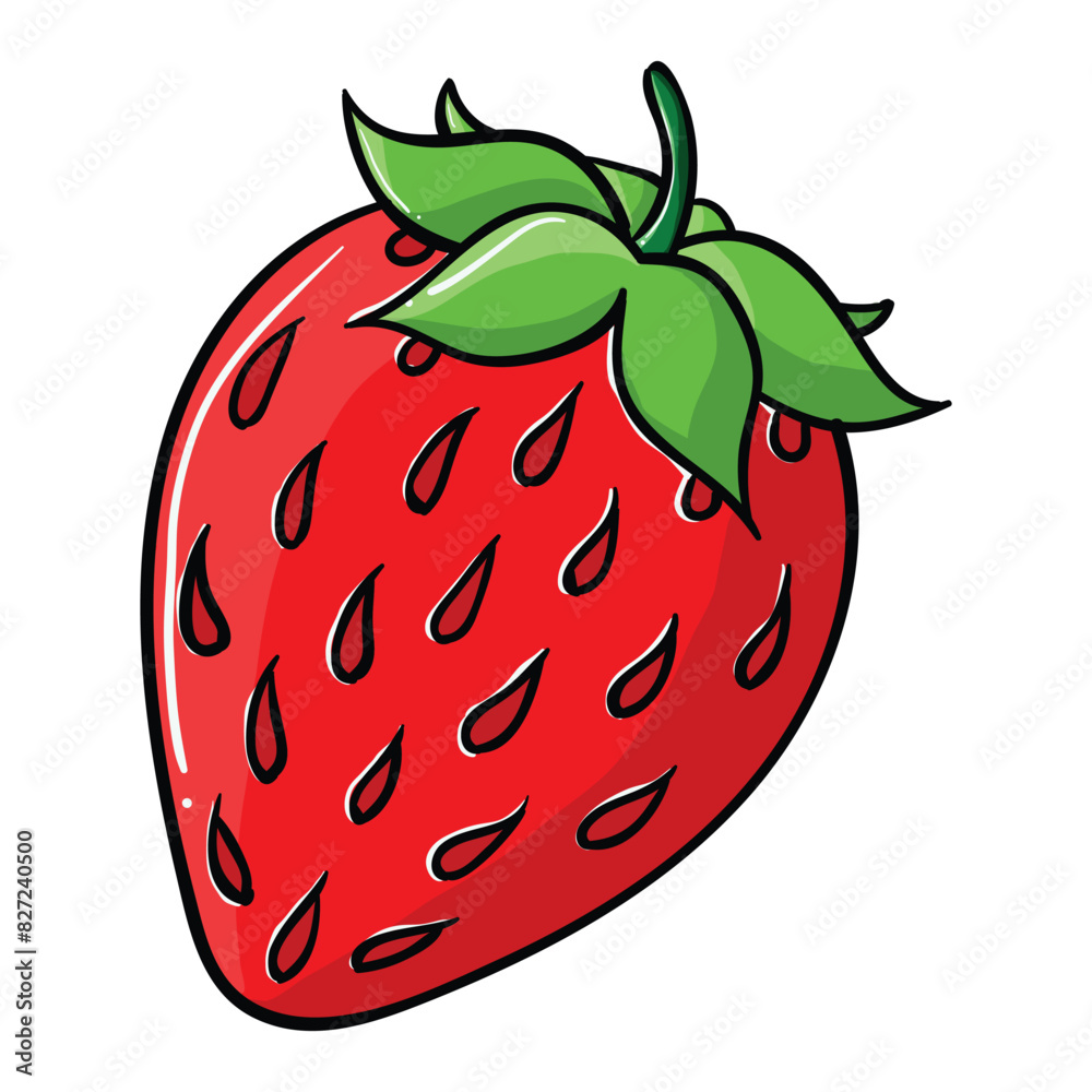 Obraz premium sweet, fresh, healthy, food, leaf, health, nature, organic, diet, ripe, vegetarian, isolated, icon, tasty, nutrition, vitamin, delicious, natural, white, red, strawberry, ingredient, flat, summer, obj