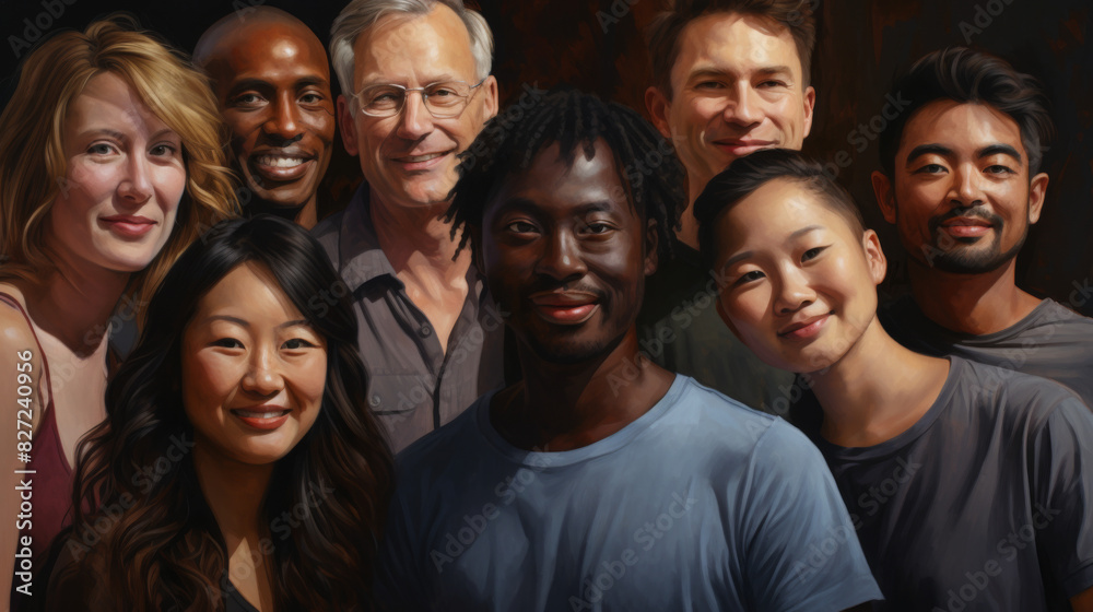 A group of people are smiling for a photo A group of people are smiling for a photo