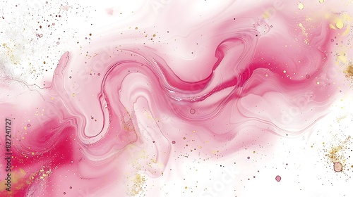 pink swirl on a solid white background