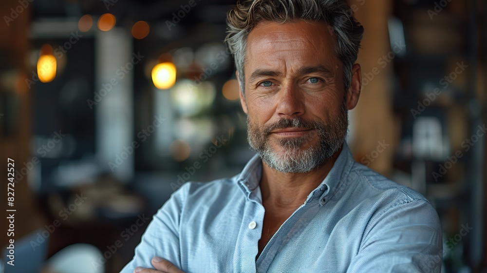 handsome mature businessman standing in an office high quality handsome mature businessman standing in an office high quality