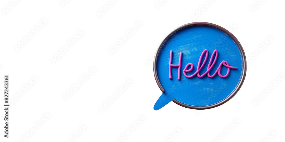 blue speech bubble hello, text, hello, chat, symbol, message, speech bubble