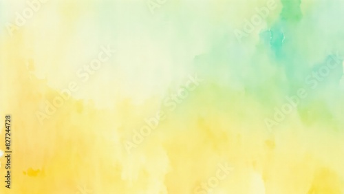 Wallpaper Mural Colorful Cyan green yellow beige and orange watercolor background of abstract with paint blotches and soft blurred texture Torontodigital.ca