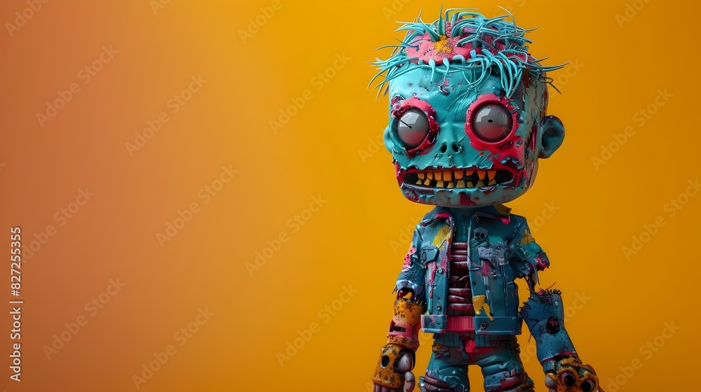 Vibrant Zombie Inspired Figurine Showcasing Creative and Unique Design Vibrant Zombie Inspired Figurine Showcasing Creative and Unique Design