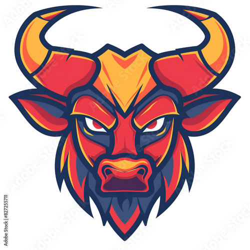 Bull head logo illustration 