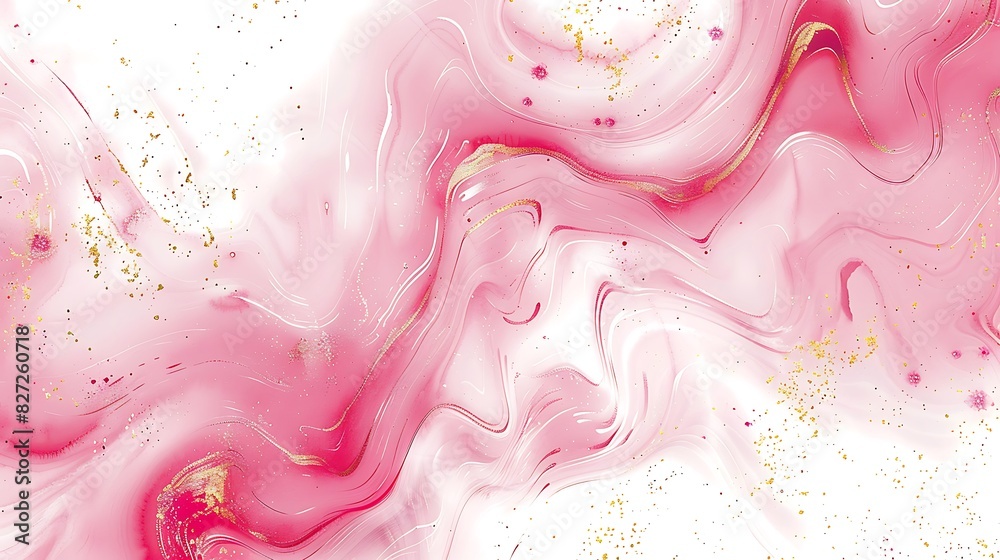 Fototapeta premium solid white background pink swirl
