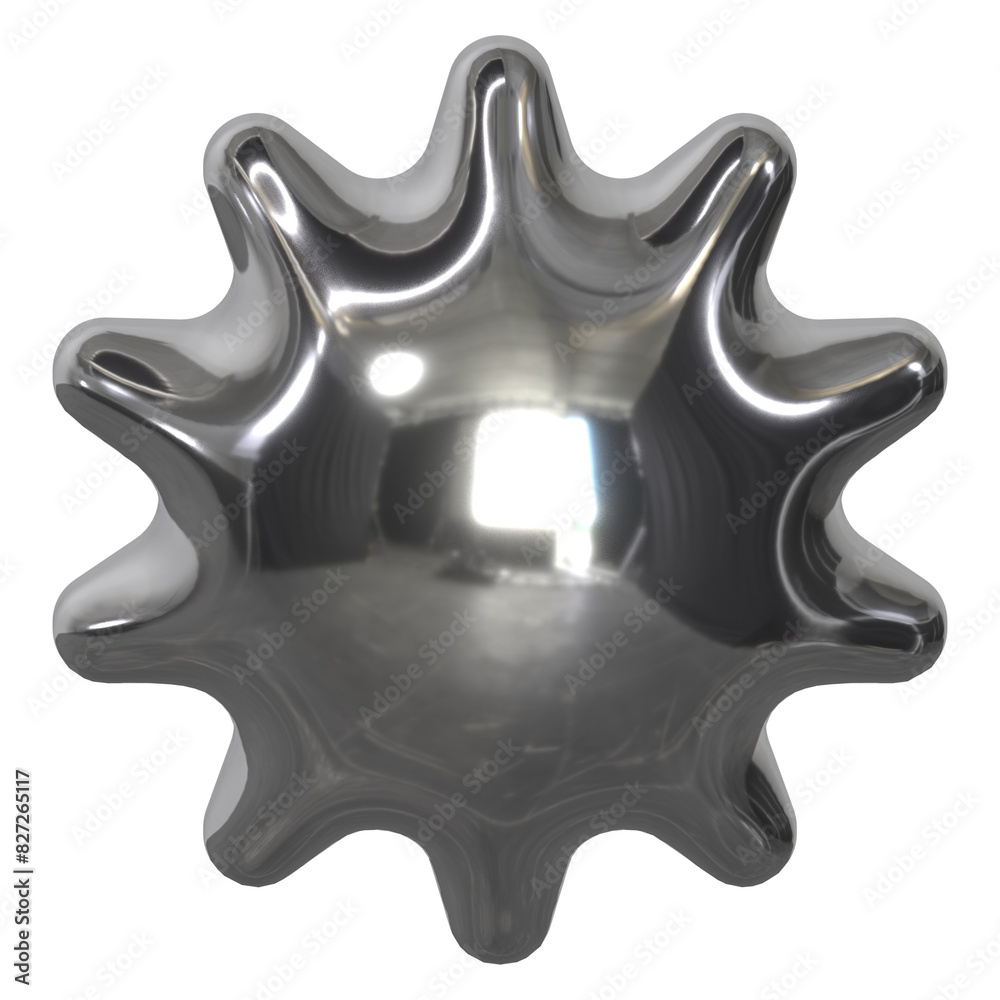 Obraz premium 3d chrome Retro futuristic y2k elements