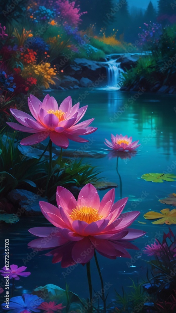 flowers in the water flowers in the water