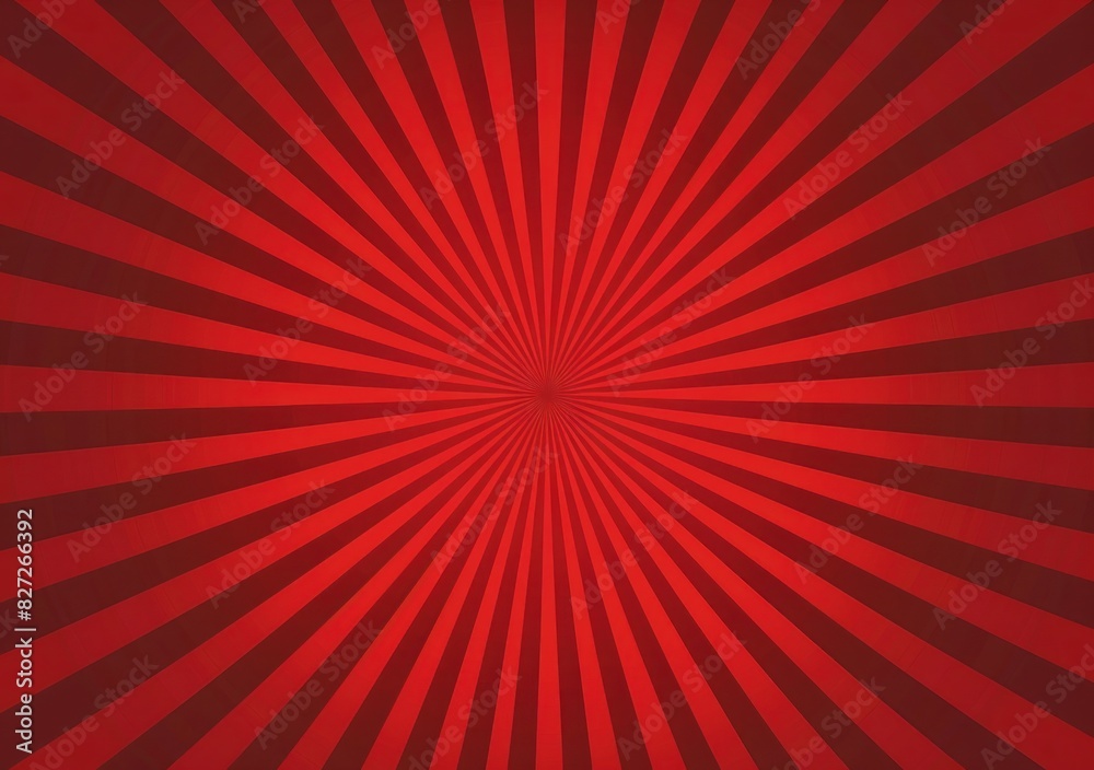 Dynamic Red Rays Sunburst Background with Radial Gradient and Bold Pattern for Energetic Designs - Generative AI