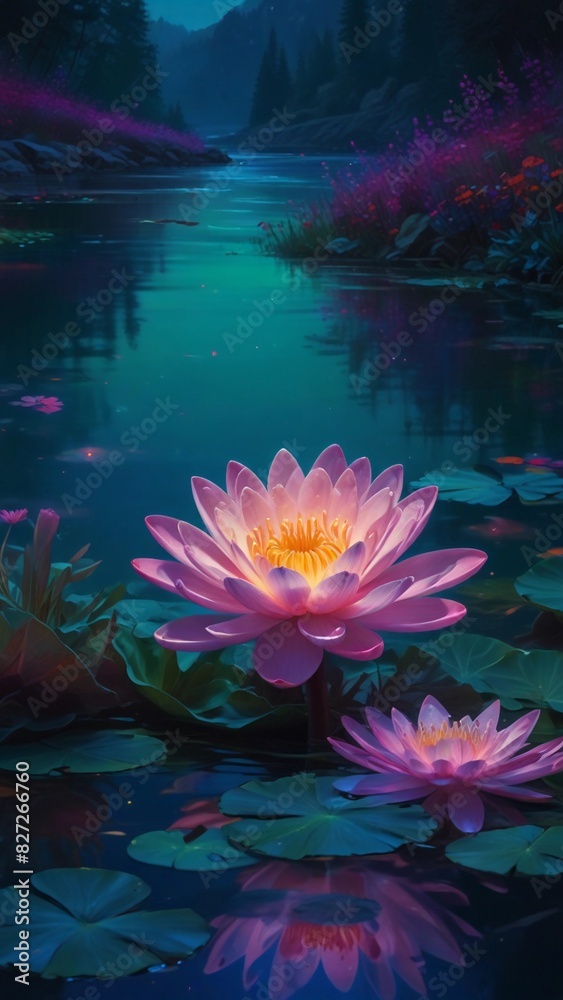 flowers in the water flowers in the water
