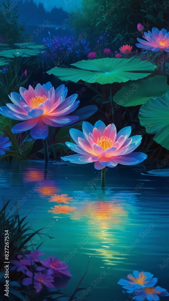 flowers in the water flowers in the water