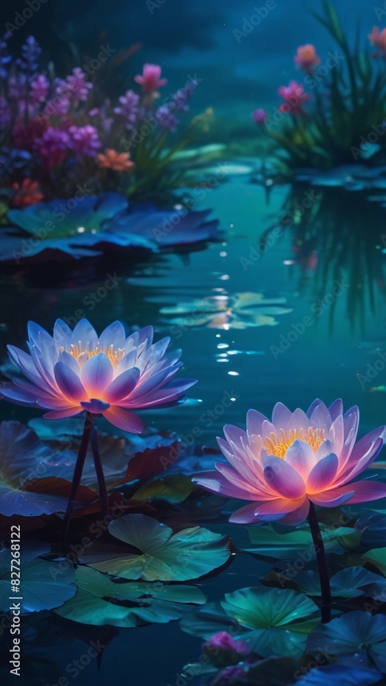 flowers in the water