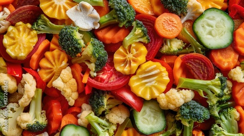 Close-up of crunchy fried vegetables and fruits, a tempting and nutritious treat for any occasion photo