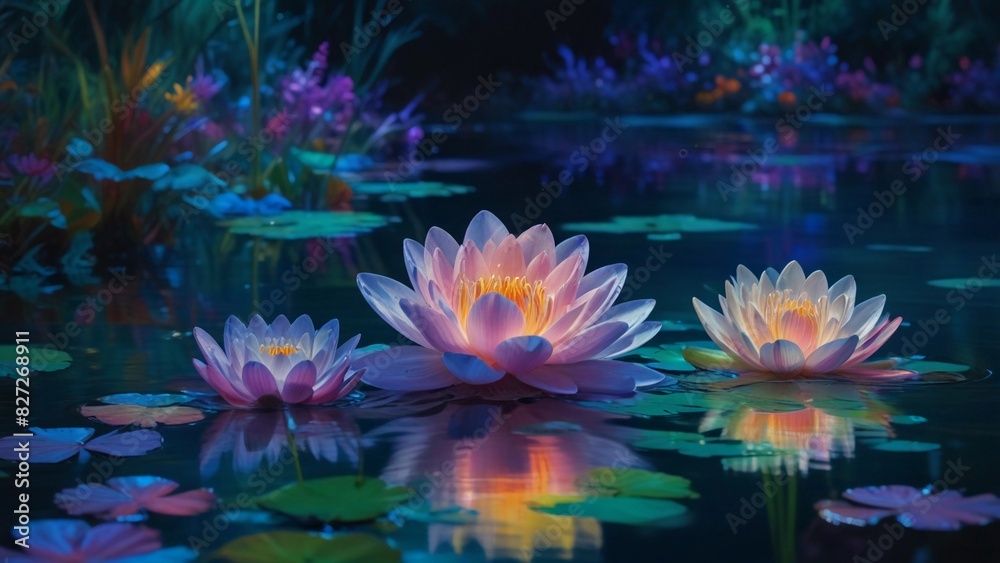 flowers in the water flowers in the water