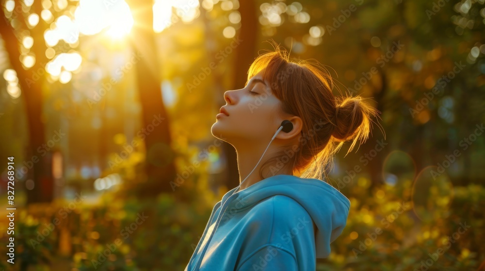 The woman in the park