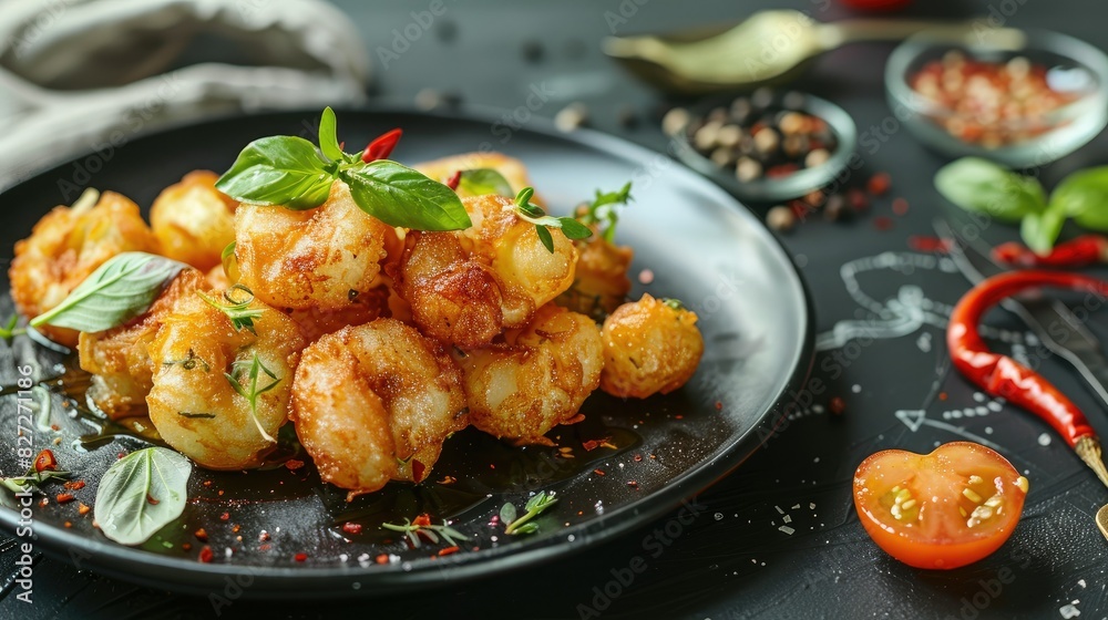 Golden and crispy fried vegetables and fruits, served hot and fresh, a delightful treat for any occasion Golden and crispy fried vegetables and fruits, served hot and fresh, a delightful treat for any occasion