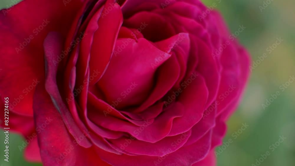 close-up of a red rose flower moving in the wind close-up of a red rose flower moving in the wind