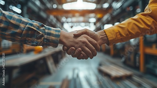 construction team shake hands greeting start new project plan behind yellow helmet on desk in office to consultant about their building project
