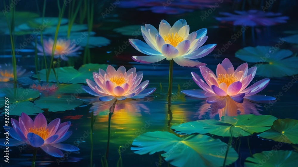 water lily in the pond water lily in the pond