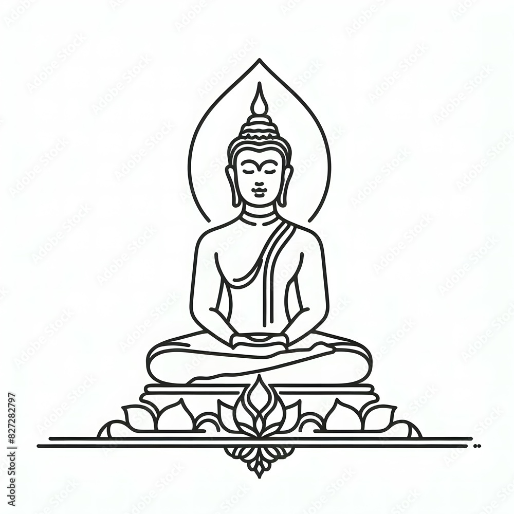 AI Generate of Simple Icon Logo Symbol of Buddha Meditation, Meditate, Meditation, Buddha Statue, Buddha Lotus Position, with white background AI Generate of Simple Icon Logo Symbol of Buddha Meditation, Meditate, Meditation, Buddha Statue, Buddha Lotus Position, with white background