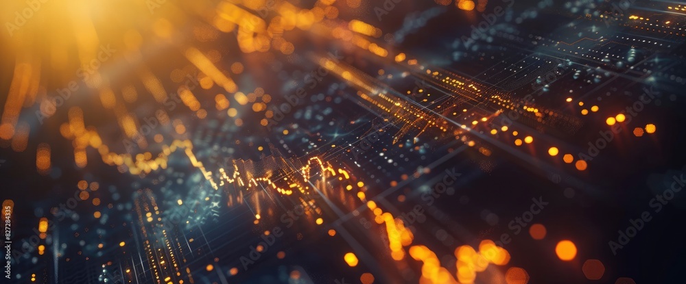 Fototapeta premium Abstract Visualization Of Financial Data Visualization , Abstract Pictures HD