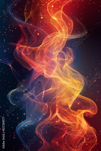 Fiery Nebula: A Cosmic Dance of Light and Energy