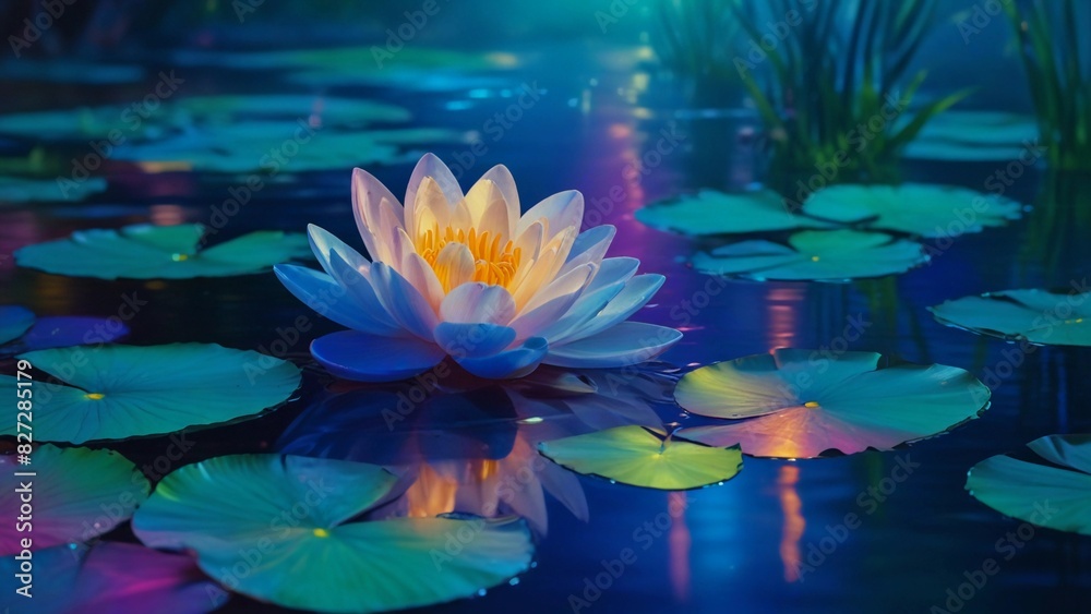 water lily in the pond water lily in the pond