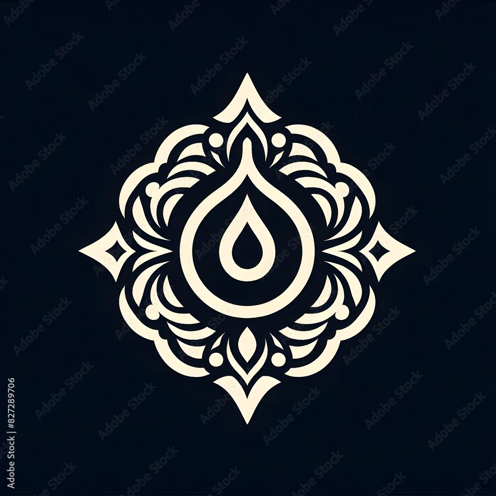 AI Generate of Elegant Premium Icon Logo Vector Symbol of Abstract Ornament with black background AI Generate of Elegant Premium Icon Logo Vector Symbol of Abstract Ornament with black background