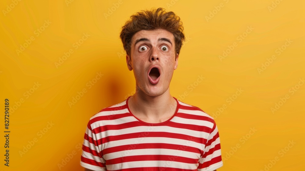 The shocked young man