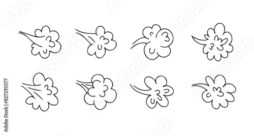 Comic fart cloud. Bad stink balloon. Smoke gas cloud in comic style. Explosion, angry breath.