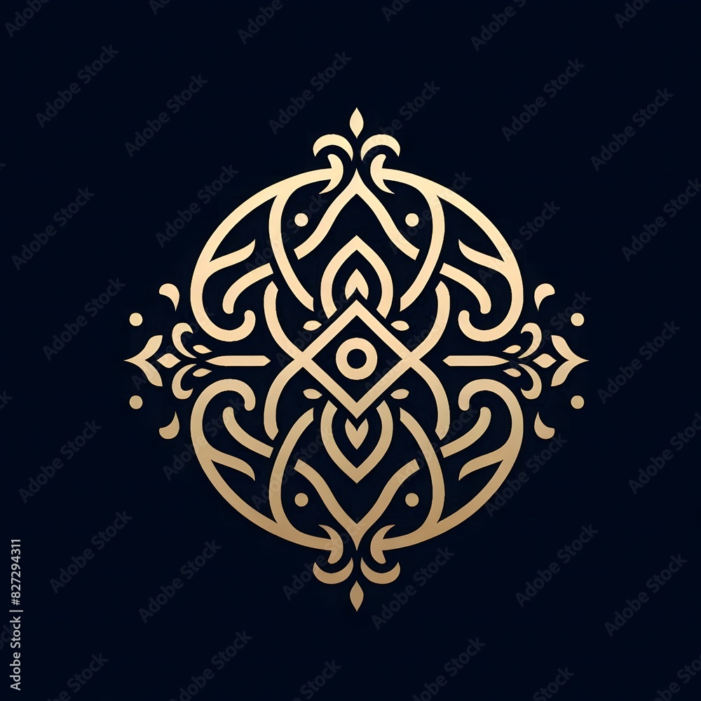 AI Generate of Elegant Premium Icon Logo Vector Symbol of Abstract Ornament with black background AI Generate of Elegant Premium Icon Logo Vector Symbol of Abstract Ornament with black background