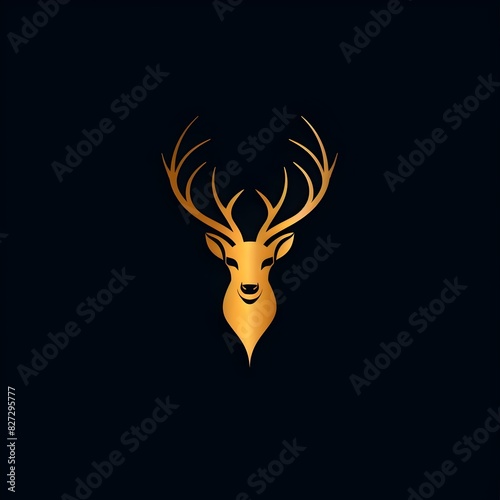 Minimalist Deer Head Icon A Refined Urban Design for Versatile Applications photo