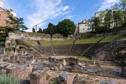 archaeological find remains of the Roman theater in the center of Trieste