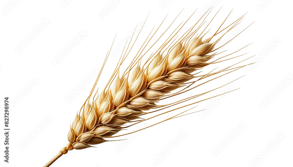 Dry wheat ear, grain isolated on white background Dry wheat ear, grain isolated on white background