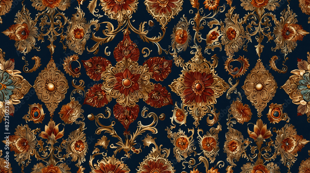 Presenting elegant floral patterns inspired by Turkey, merging traditional Arabic and Indian influences. Perfect for fabric, wallpaper, packaging, or any creative project. Presenting elegant floral patterns inspired by Turkey, merging traditional Arabic and Indian influences. Perfect for fabric, wallpaper, packaging, or any creative project.