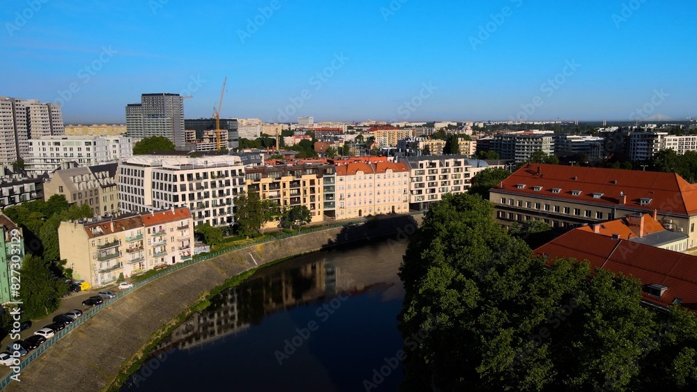 city Europe beautiful top view aerial photography of Wroclaw Poland city Europe beautiful top view aerial photography of Wroclaw Poland