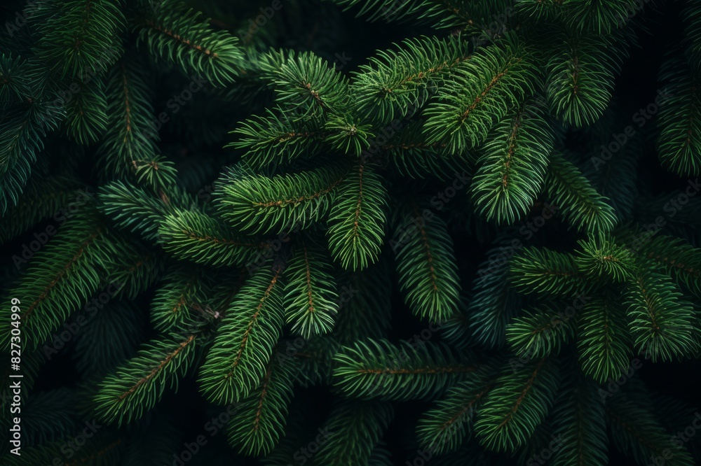 living branches of a Christmas tree background