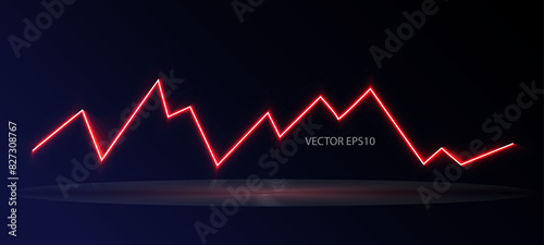 Set of  illuminate lighting lines. Abstract vibrant color template design.  Glowing neon wavy lighting on dark background. futuristic style.