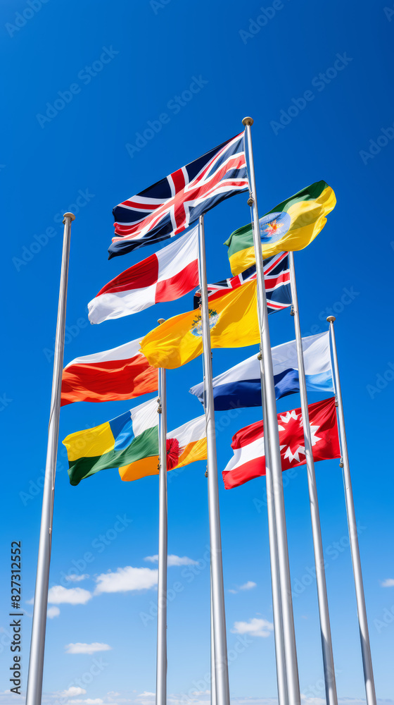 Flags of different countries side by side Flags of different countries side by side