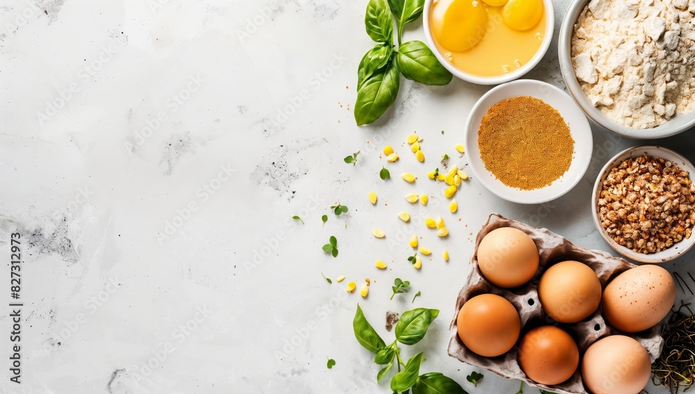 Nutrient-Rich Collection of B-Vitamin Foods on White Background with Copy Space Nutrient-Rich Collection of B-Vitamin Foods on White Background with Copy Space