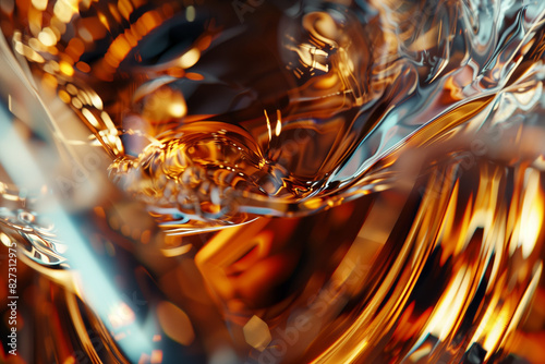 inside a glass of whiskey macro shot