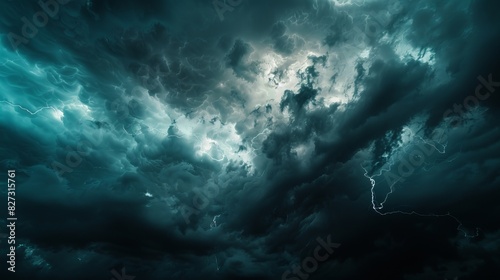 Nature s Power Unleashed  Atmospheric Thunder and Flashing Lightning in a Wild Stormy Sky Captured in Stunning Photography