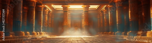  throne room of an ancient Egyptian Pharaoh, stone column