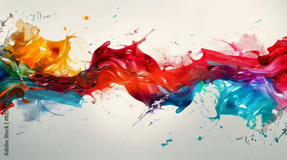 Modern abstract wallpaper design with vibrant color splash waves for trendy interior decor and digital backgrounds Modern abstract wallpaper design with vibrant color splash waves for trendy interior decor and digital backgrounds