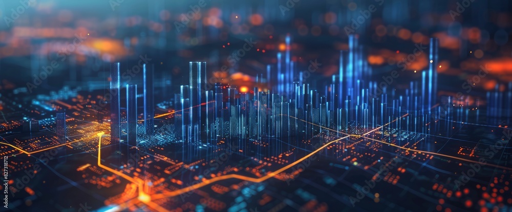 Fototapeta premium Abstract Representation Of Economic Strategy , Abstract Pictures HD