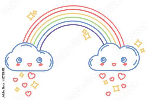Regenbogen Zeichnung, Vektor