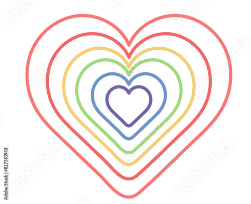 Regenbogen Herz