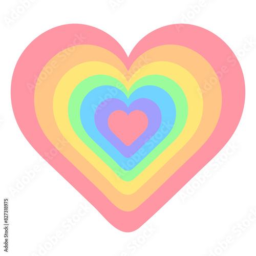 Regenbogen Herz, Vektor