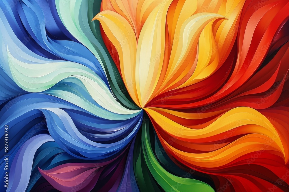 Naklejka premium Colorful abstract swirl pattern with vibrant gradients