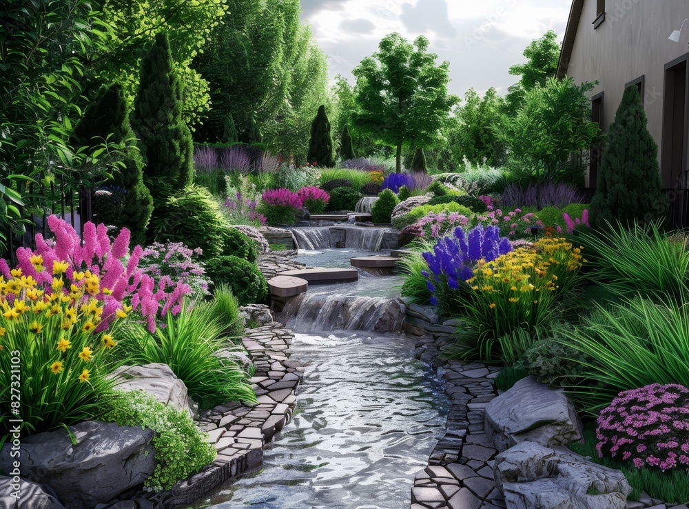 Garden landscape design renderings