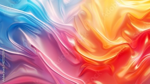 virtual abstract background with colorful gradient liquid gel curves and wavy patterns in a vibrant  dynamic design